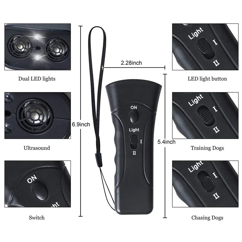 Pet Dog Repeller Anti Barking Stop Bark Training Device Trainer LED Ultrasonic Anti Barking Ultrasonic Without Battery dog