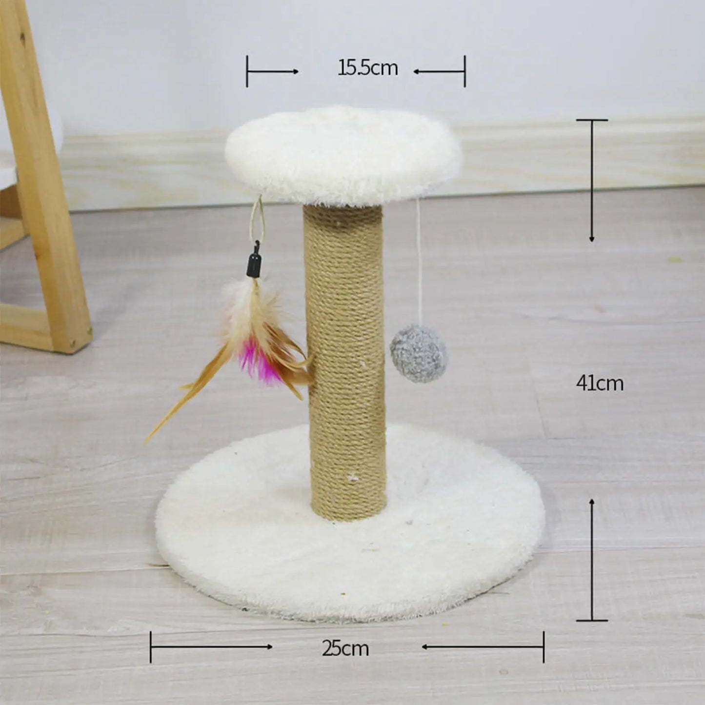 Cat Scratching Post Premium Sisal Rope Scratcher Scratch Post Protecting Your Furniture Durable Climbing for Small Cats Kittens