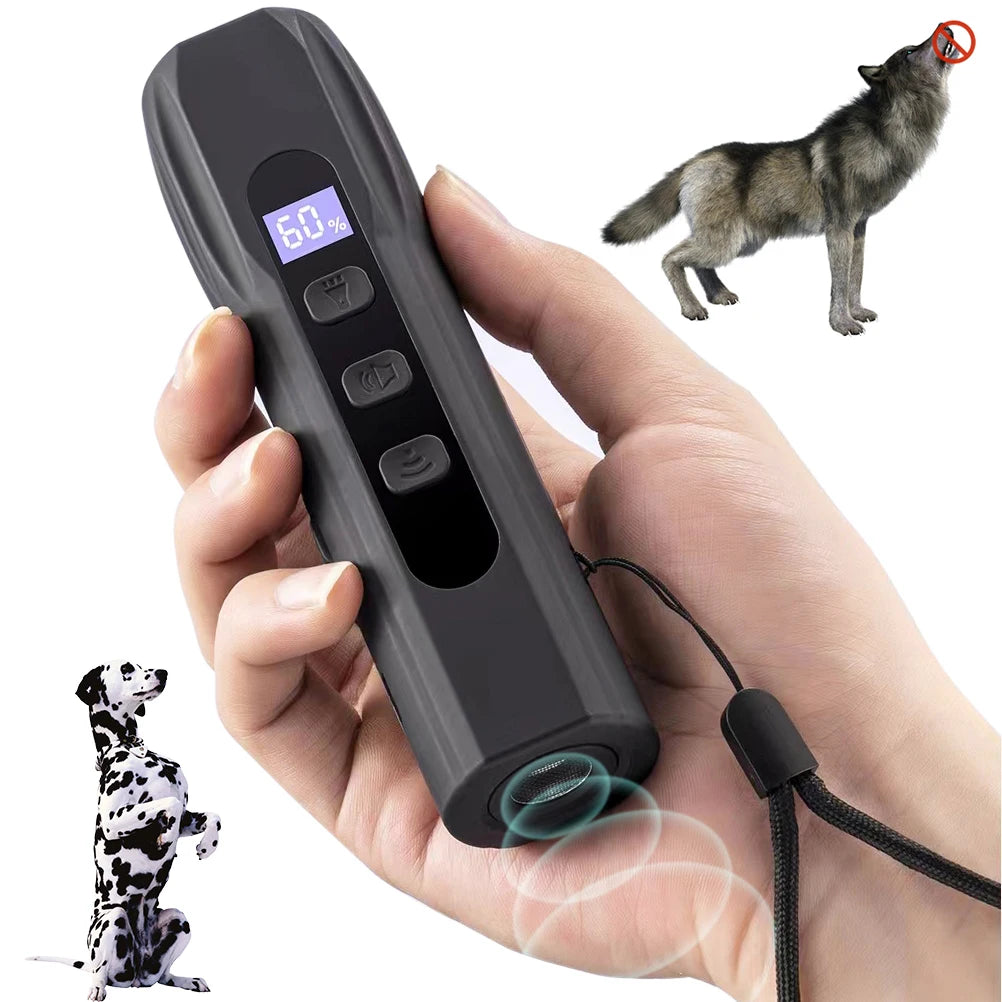 Upgrade Dog Repeller Anti-Bark Device for Dog Training & Behavior Aid LED Flashlight Handheld for Indoor Outdoor Repel Animals