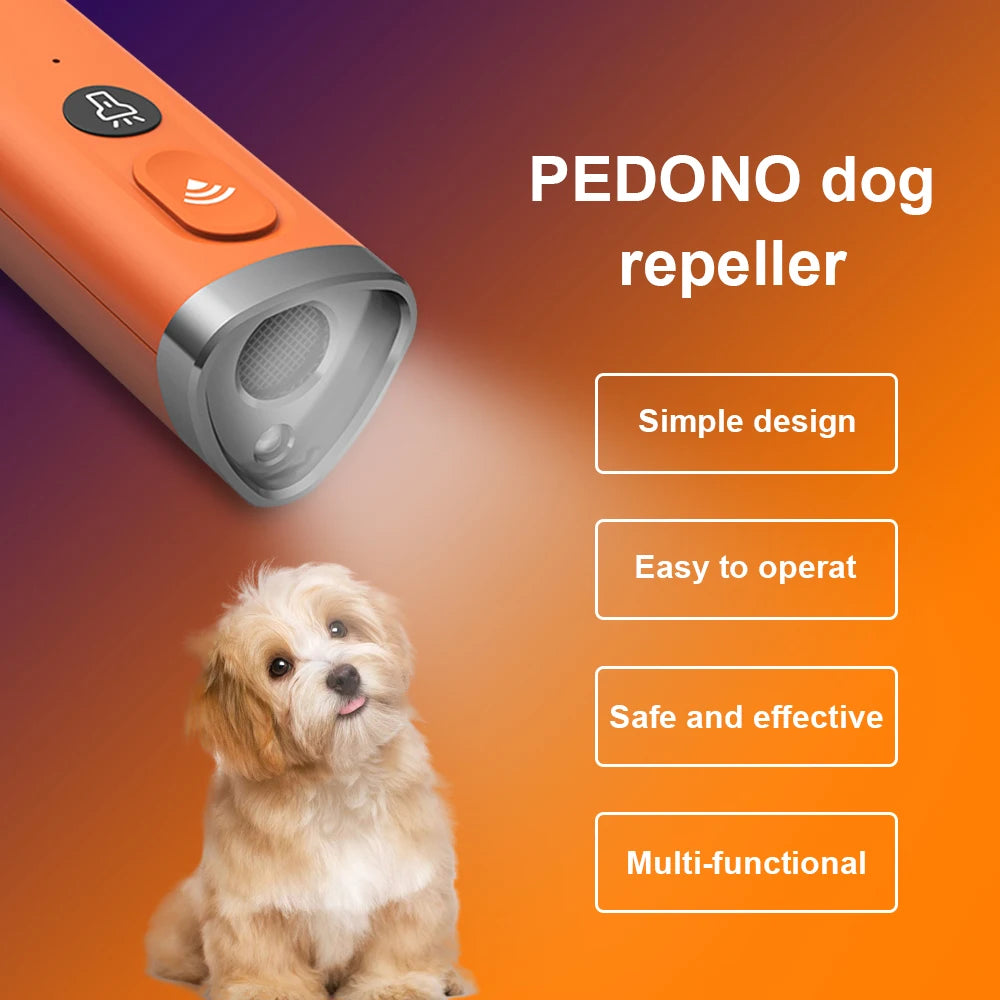 Dog Repeller with Ultrasonic & Flashlight High Power Handheld Dog Repellents Bark Deterrent Device Dog Training Electric Shocker