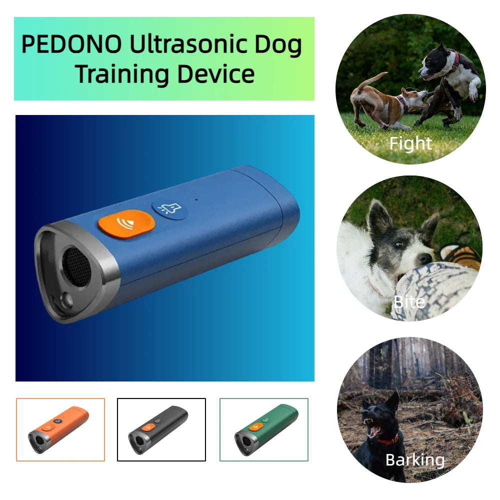 Dog Repeller with Ultrasonic & Flashlight High Power Handheld Dog Repellents Bark Deterrent Device Dog Training Electric Shocker