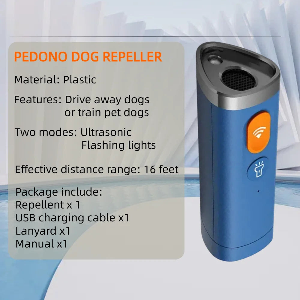 Dog Repeller with Ultrasonic & Flashlight High Power Handheld Dog Repellents Bark Deterrent Device Dog Training Electric Shocker
