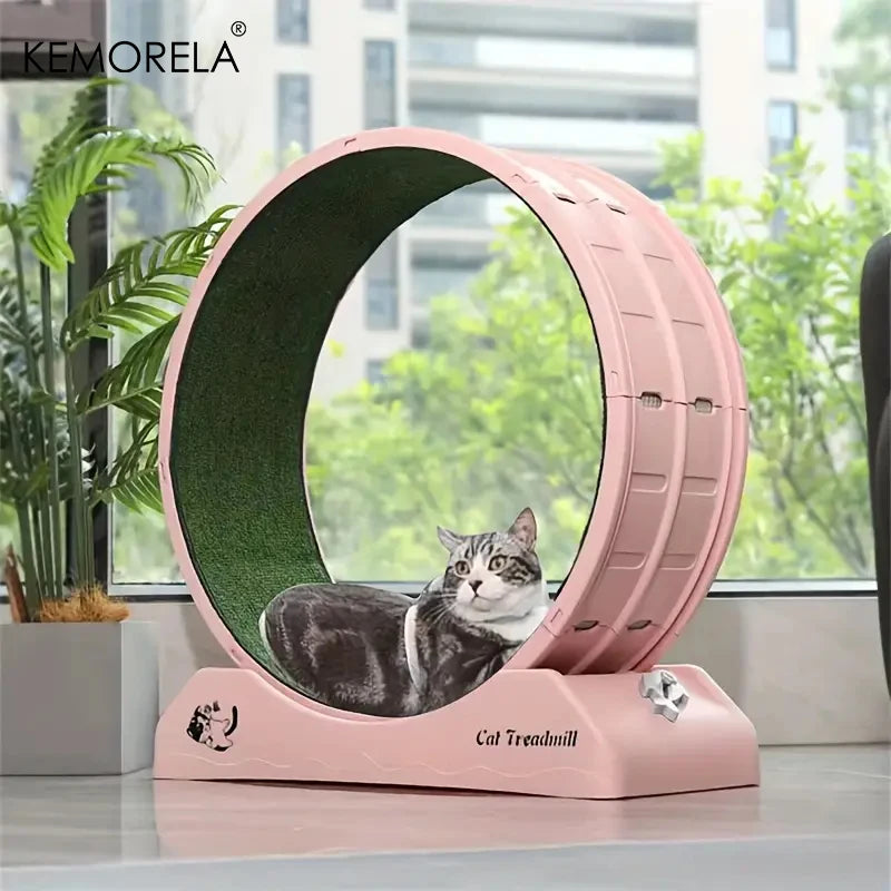 KEMORELA Indoor Assembly Cat Roller Treadmill Cat Treadmill With Locking Mechanism For Cat Physical Exercise Activities