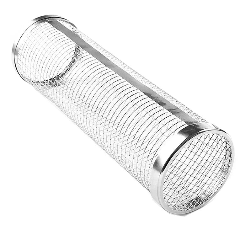 Barbecue Cages Barbecue Grill Grate Camping Picnic Cookware Outdoor Round BBQ Campfire Grill Grid Rolling Grill Basket