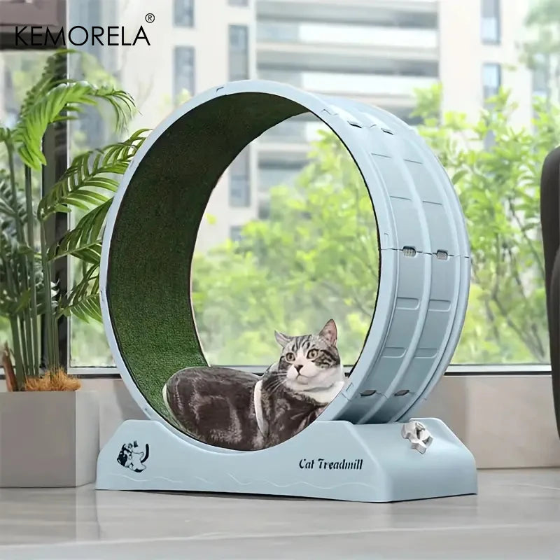 KEMORELA Indoor Assembly Cat Roller Treadmill Cat Treadmill With Locking Mechanism For Cat Physical Exercise Activities